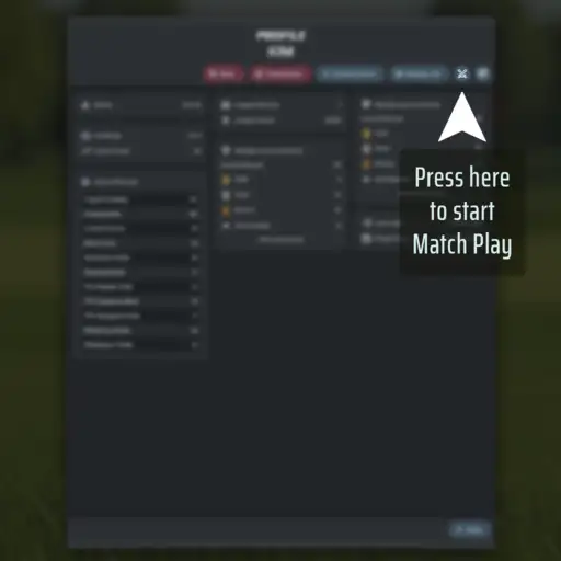 Executive Golf match play challenge screen