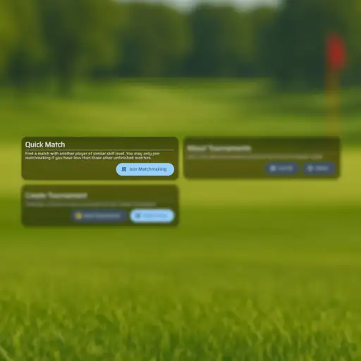 Executive Golf quick match menu